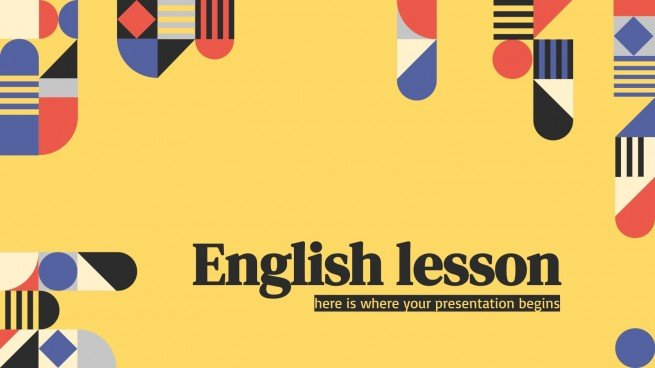 language lesson template google slides