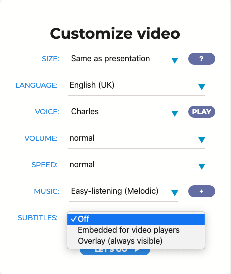 add subtitles to video settings