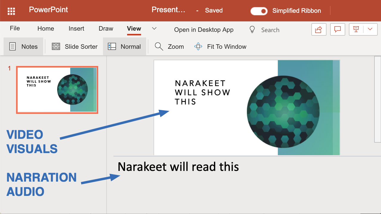 easy text to speech video maker Narakeet