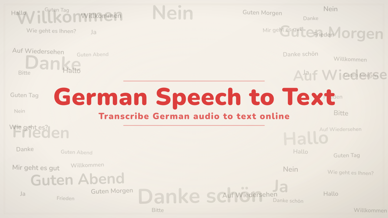 German Voice to Text