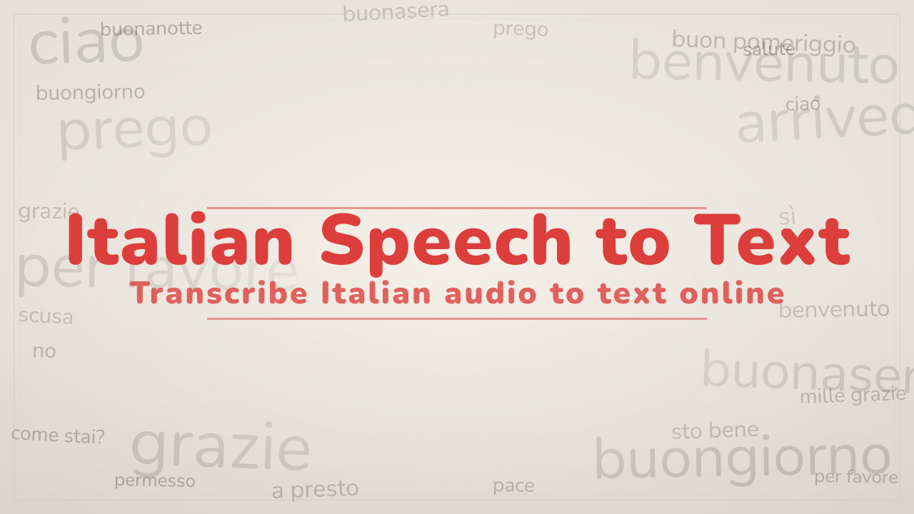 Italian Transcription