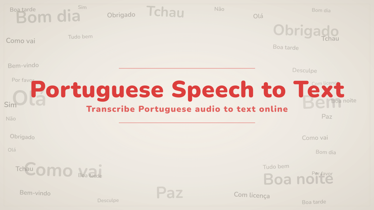 Portuguese Transcriber