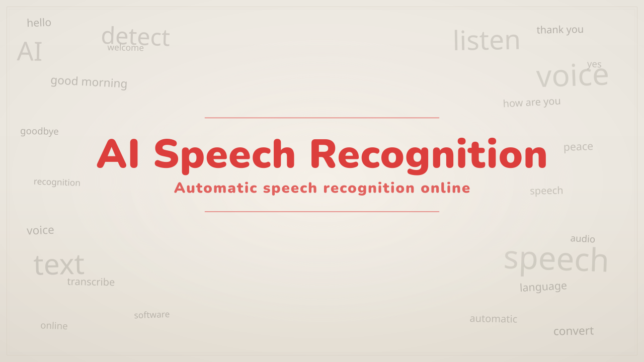 AI Speech Recognition