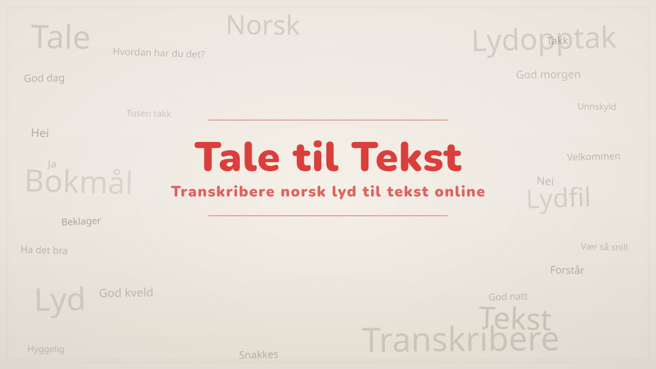 Tale til Tekst