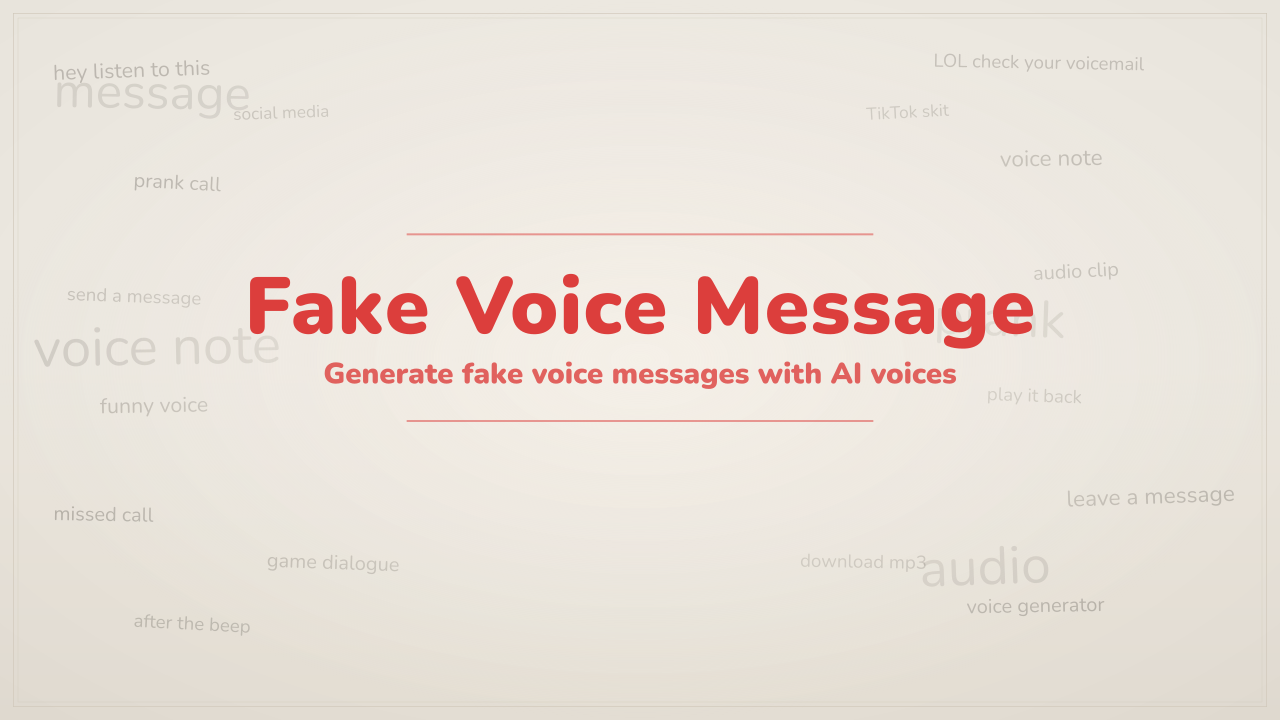 Fake Voice Message Generator