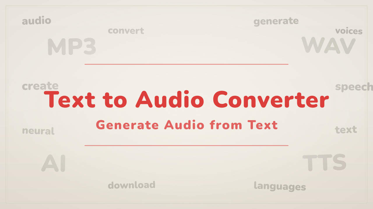 Text to Audio Converter