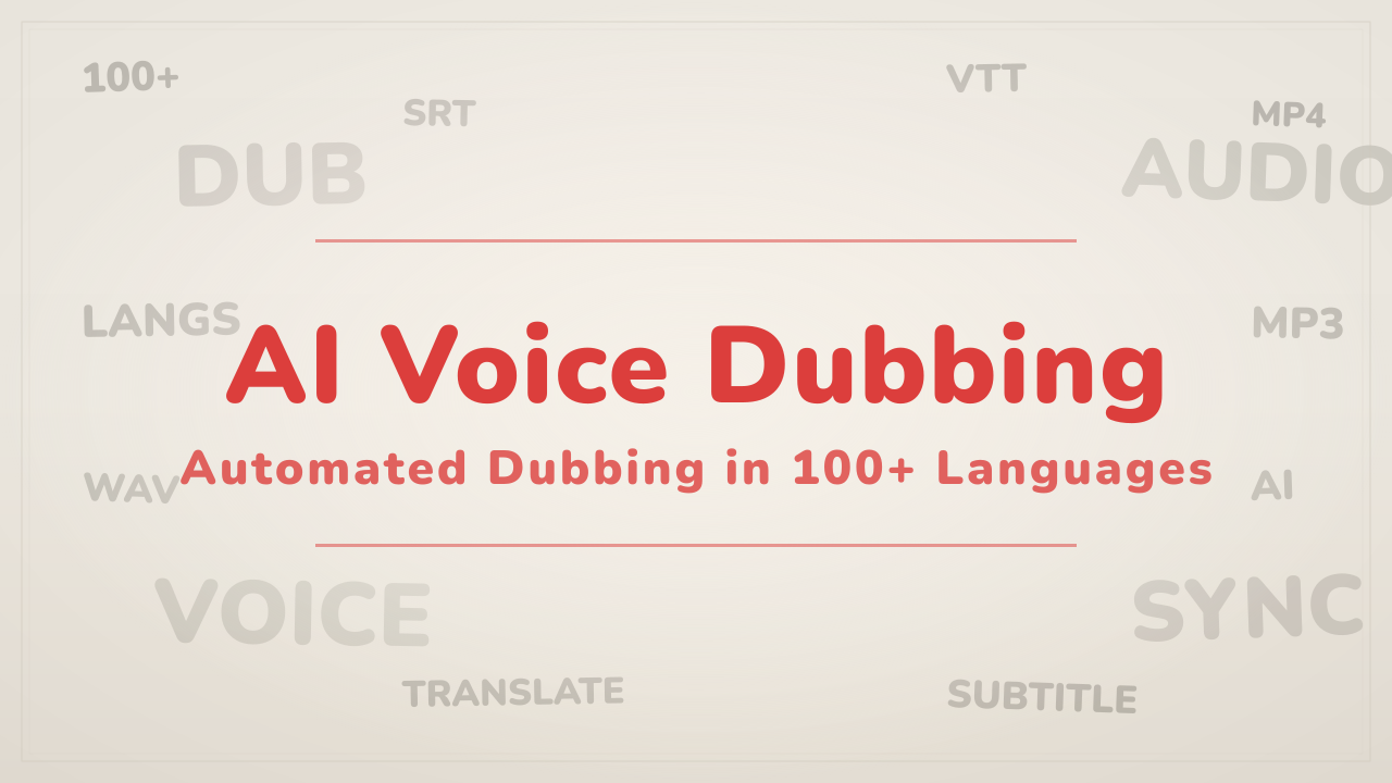 AI Voice Dubbing