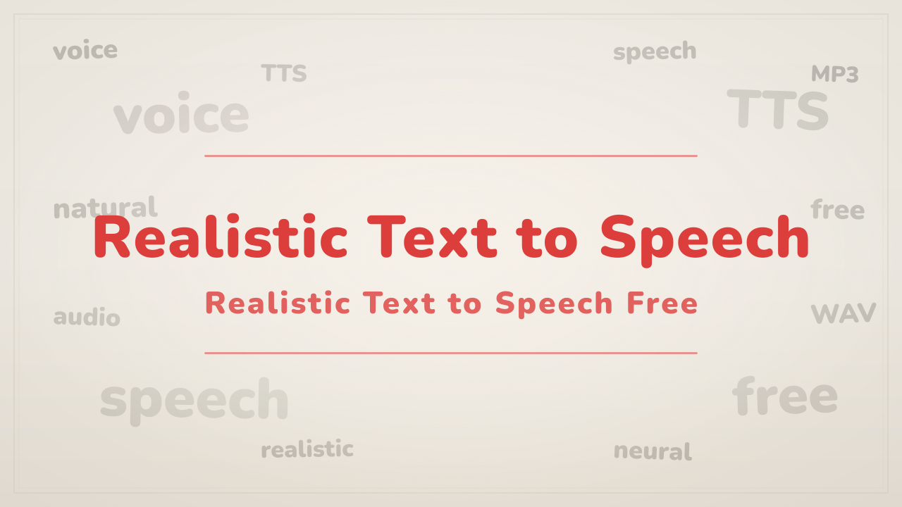 Realistic Text to Speech Free