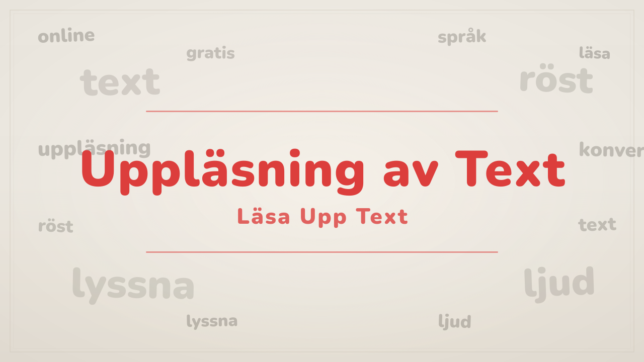 Av Text Uppläsning av Text