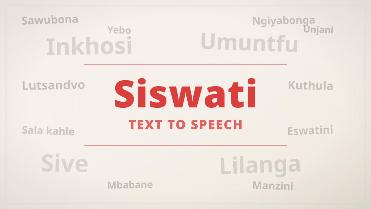 siswati-text-to-speech