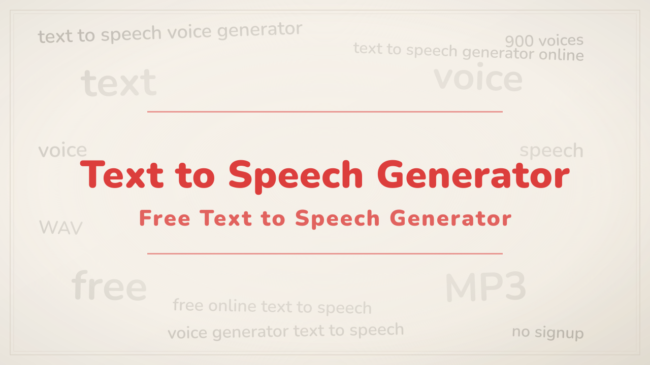Text to Speech Generator