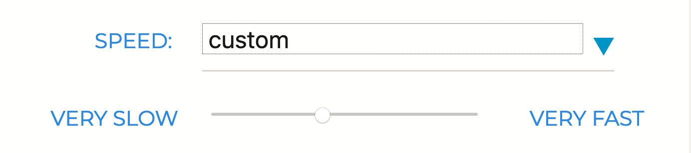 custom speed settings