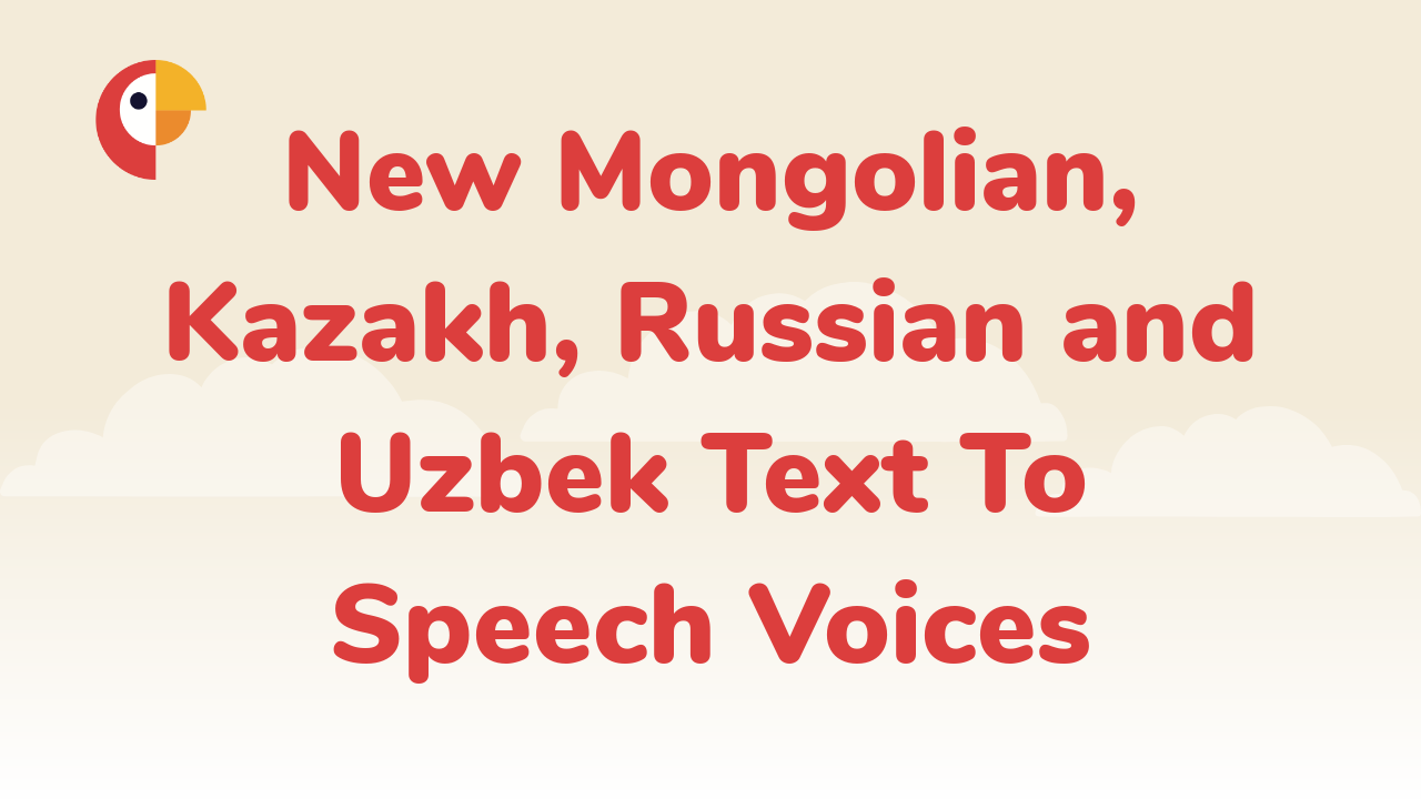 New Central Asian Text to Speech Voices
