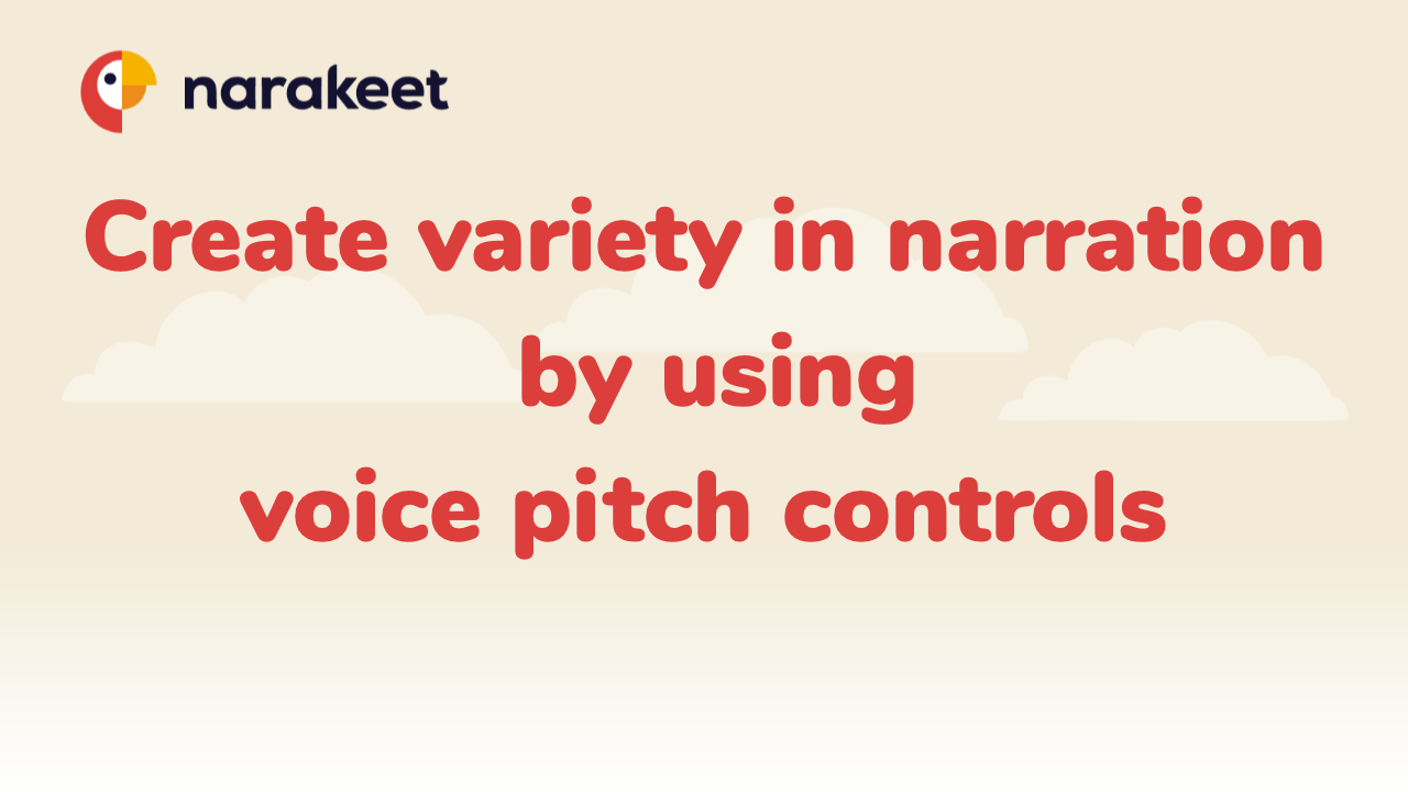 change text to speech voice pitch